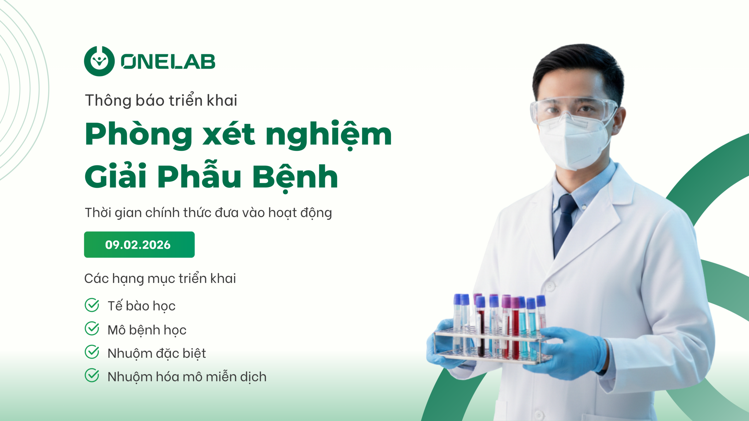 Phòng Xét Nghiệm Giải Phẫu Bệnh OneLab chính thức hoạt động từ 09/02/2026